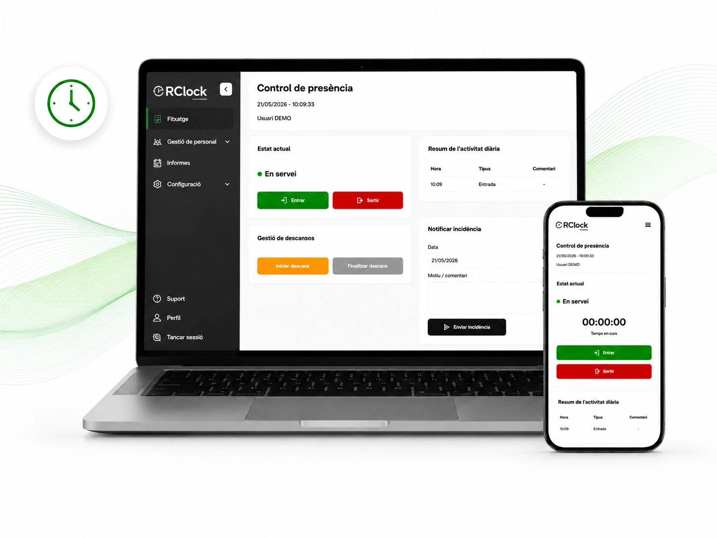 RClock control horari per empreses